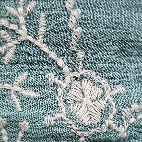 🟡XHILARATION Cold-Shoulder Tunic (Teal, L) - Picture 4 of 11